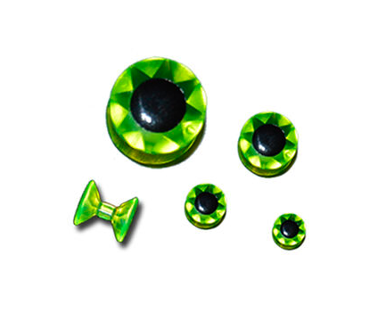 Plastic fly tying dumbbell eyes.