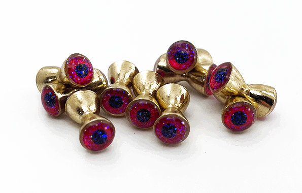 MFC Sparkle Dumbbell Eyes Gold Sparkle Red