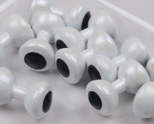 Heavy Painted Lead Eyes to make flies ride hook point up for effective fishing.