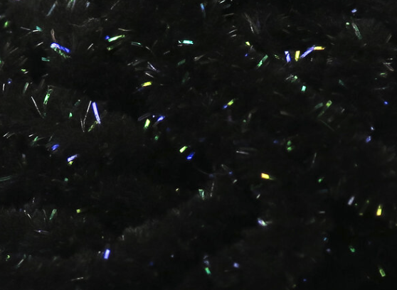 Hareline UV Galaxy Mop Chenille Black