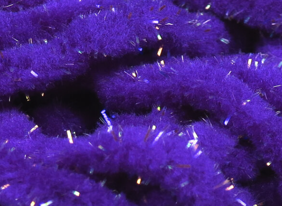 Hareline UV Galaxy Mop Chenille Bright Purple