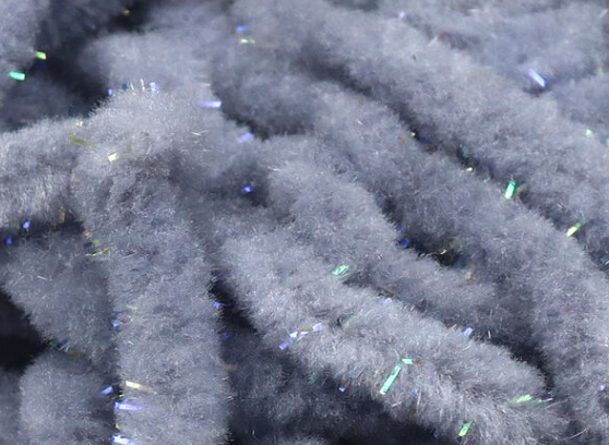 Hareline UV Galaxy Mop Chenille Grey