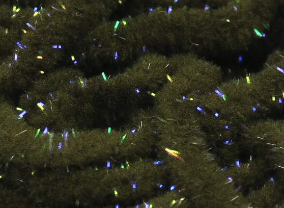 Hareline UV Galaxy Mop Chenille Olive Brown