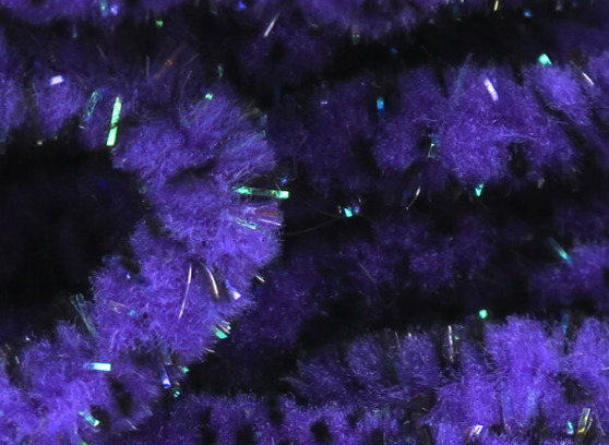 Hareline UV Mottled Galaxy Mop Chenille Bright Purple