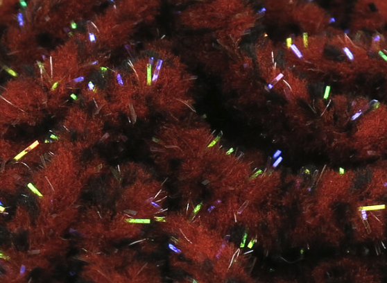 Hareline UV Mottled Galaxy Mop Chenille Brown