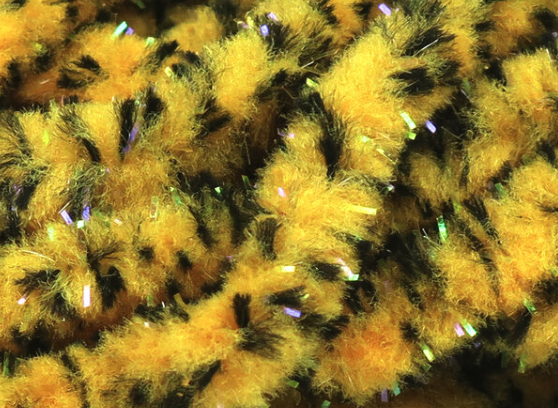 Hareline UV Mottled Galaxy Mop Chenille Cheese