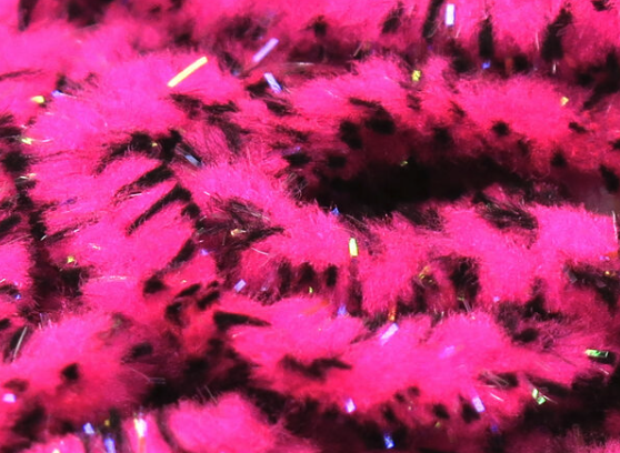 Hareline UV Mottled Galaxy Mop Chenille Fl Fuchsia
