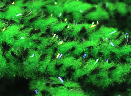 Hareline UV Mottled Galaxy Mop Chenille Fl Green
