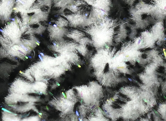 Hareline UV Mottled Galaxy Mop Chenille Fl White