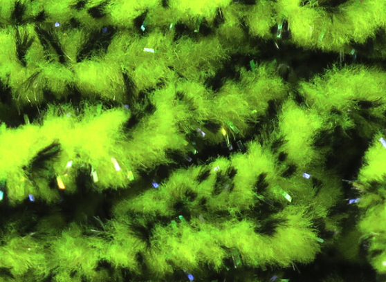 Hareline UV Mottled Galaxy Mop Chenille Fl Yellow