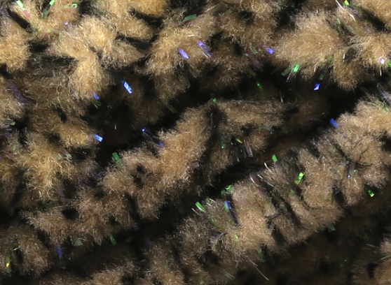 Hareline UV Mottled Galaxy Mop Chenille Tan