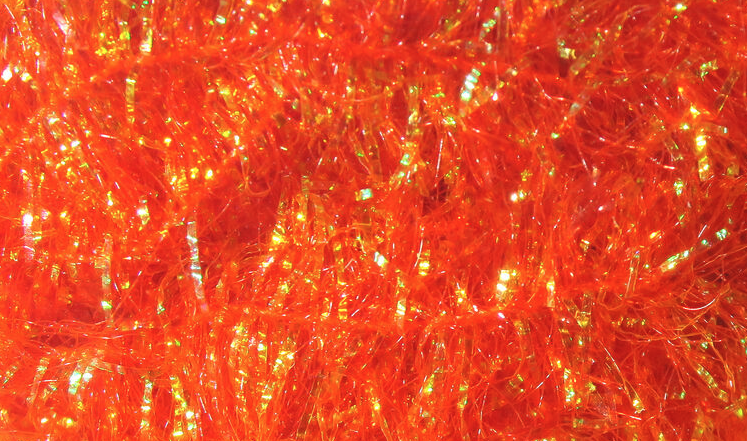 Hareline Krystal Flash Chenille Hot Orange