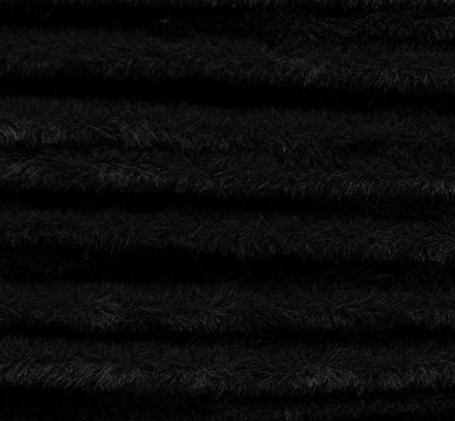 Versatile black ultra chenille for creating sleek and attractive streamer patterns
