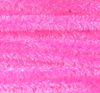 Fluorescent pink ultra chenille for attracting attention in murky waters
