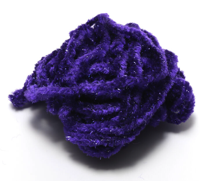 Hareline Woolly Bugger Tinsel Core UV Rayon Chenille Purple