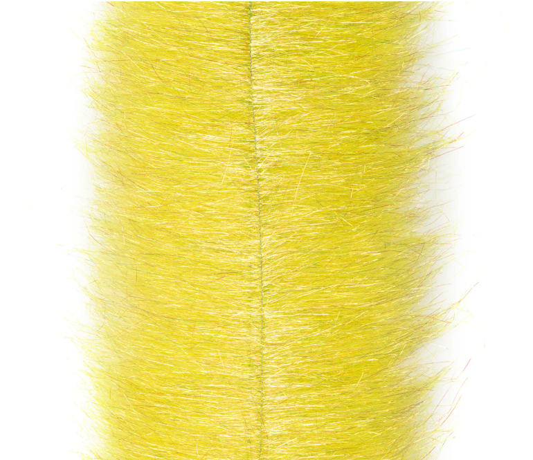 EP Sparkle Brush fly tying material in lemon yellow color