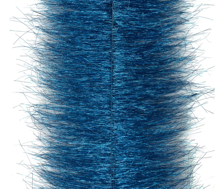 Color sample of  EP Sparkle Brush fly tying brush in royal blue color
