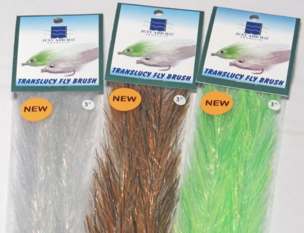 Synthetic fly tying brush for tying saltwater and freshwater flies