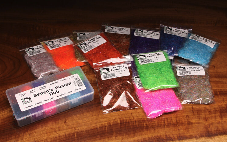 Senyo's Fusion Dubbing in a variety of colors, essential for innovative and successful fly tying.