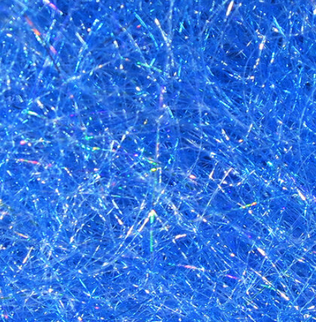 Vibrant sky blue Fusion Dubbing by Senyo, perfect for crafting attractive saltwater fly patterns