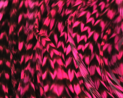 Half saddle in pink, essential for diverse and creative fly tying