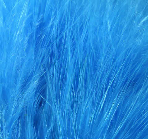 Soft flowing marabou blood quill fibers for trout flies