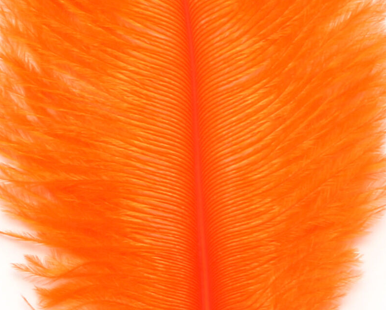 Hareline Ostrich Marabou Hot Orange