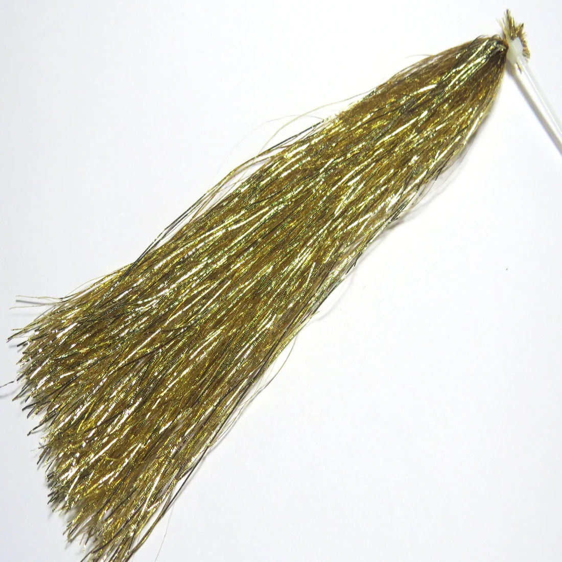 Gliss’N Glow Gold corrugated flash fly tying material for salmon, steelhead, and baitfish streamer patterns