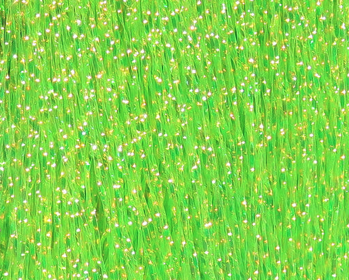 Chartreuse Krystal Flash for bass and pike fly tying