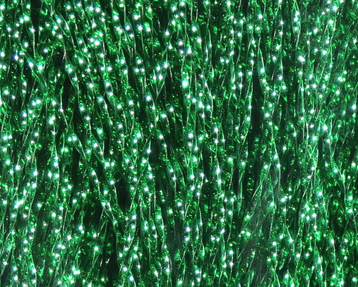 Green Krystal Flash strands for streamer flash bodies