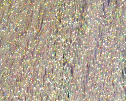 Close up of iridescent Krystal Flash strands with shimmer