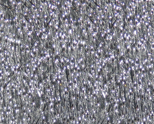 Silver Krystal Flash strands used in streamer fly wings