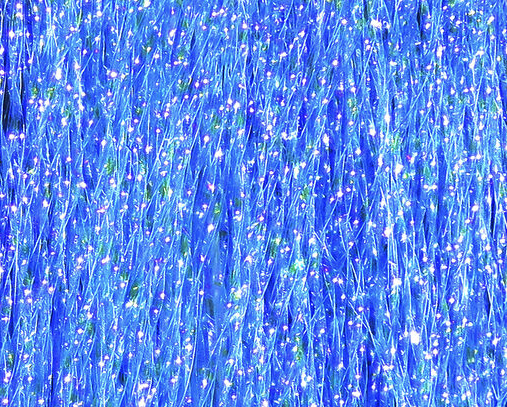 UV reactive Krystal Flash fibers for low light fly fishing