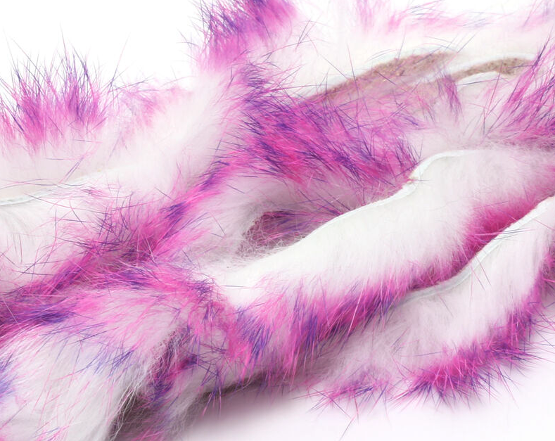 Hareline Barred Polychrome Rabbit Strips Fly Tying Material Is The Best Way To Add Color While Tying Bass And Trout Streamers