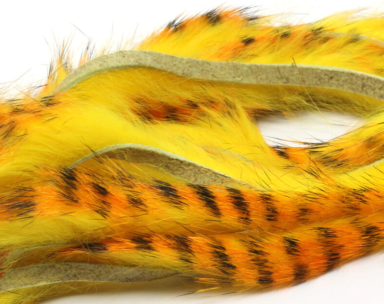 Hareline Barred Polychrome Rabbit Strips Fly Tying Material Is The Best Way To Add Color While Tying Bass And Trout Streamers