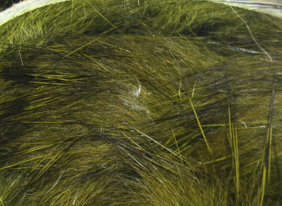 Hareline Rabbit Strips Barred Black Olive Variant