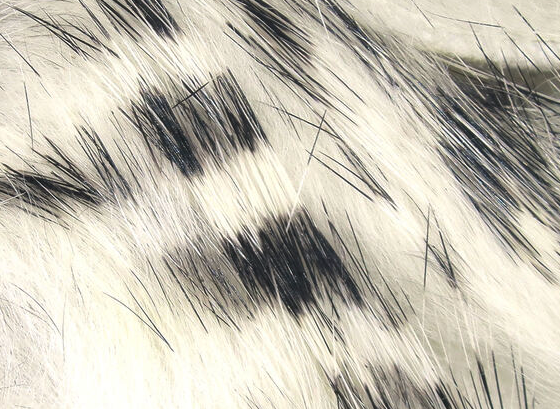 Hareline Magnum Rabbit Strips Barred Black White