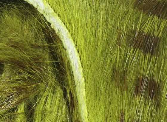 Hareline Magnum Rabbit Strips Barred Brown Olive