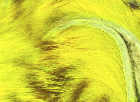 Hareline Rabbit Strips Barred Brown Yellow