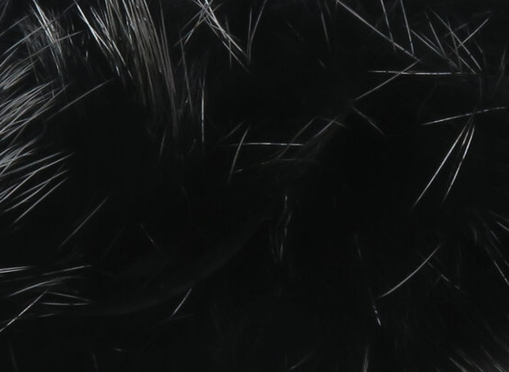 Hareline Shimmer Rabbit Strips Black With Silver Shimmer