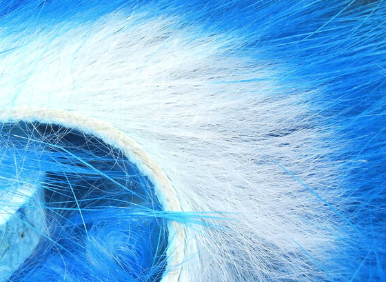 Hareline Rabbit Two Tone Crosscut Strips Blue White