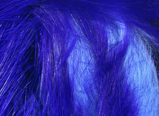 Hareline Rabbit Two Tone Crosscut Strips Bright Purple Baby Blue