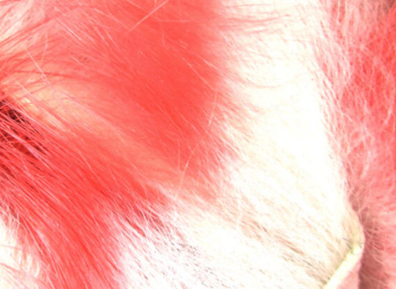 Hareline Rabbit Two Tone Flesh Rabbit Strips Cotton Candy