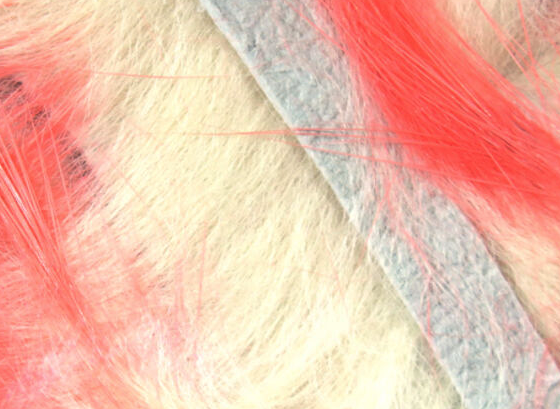 Hareline Rabbit Two Tone Flesh Rabbit Strips Creamy Pink