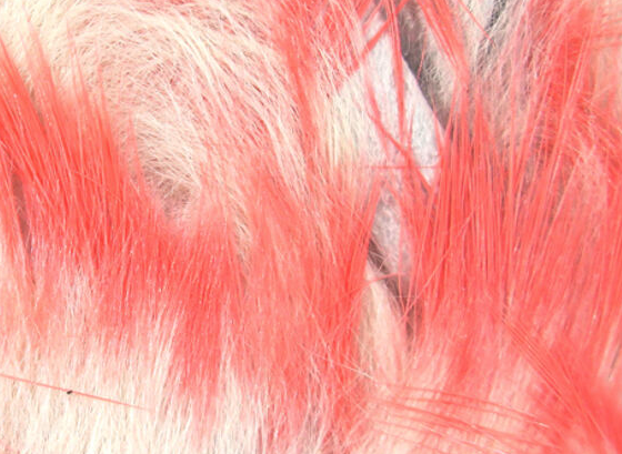 Hareline Rabbit Two Tone Flesh Rabbit Strips Fleshy Pink