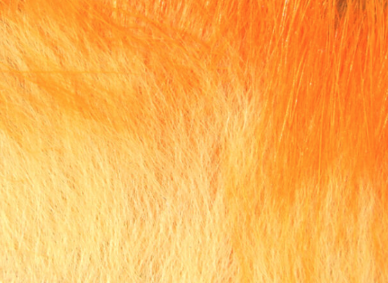 Hareline Rabbit Two Tone Flesh Rabbit Strips Peachy Orange