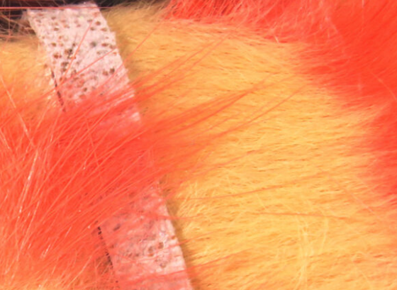 Hareline Rabbit Two Tone Flesh Rabbit Strips Peachy Pink