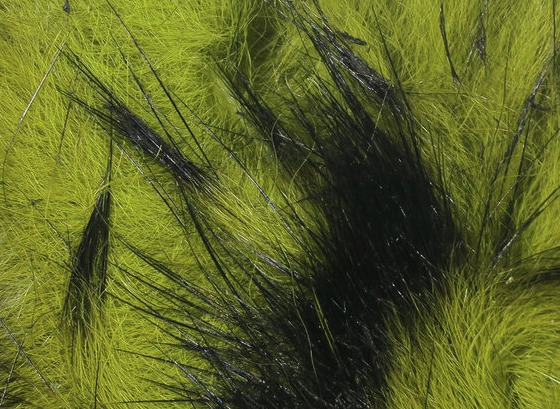 Hareline Rabbit Two Tone Crosscut Strips Black Olive