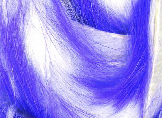 Hareline Rabbit Two Tone Crosscut Strips  Violet White