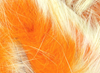 Hareline Rabbit Two-Toned Rabbit Strips White Tipped Hot Orange